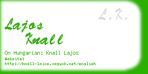 lajos knall business card